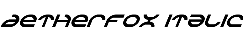 Aetherfox Italic font preview