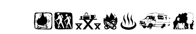 AEZ camping font preview