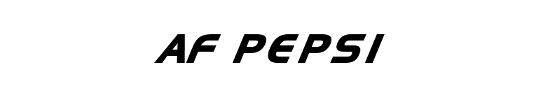 AF PEPSI font preview
