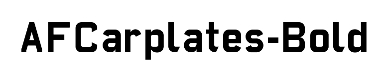 AFCarplates-Bold font preview
