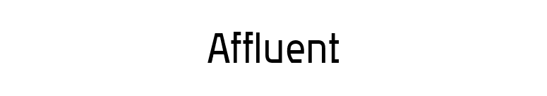 Affluent font preview