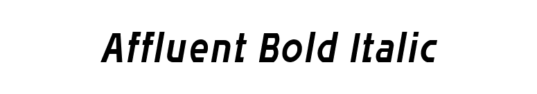 Affluent Bold Italic font preview