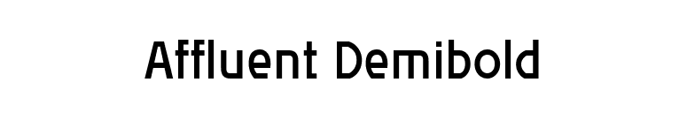 Affluent Demibold font preview