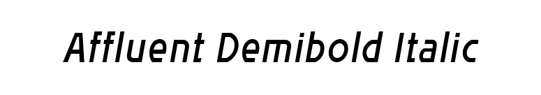 Affluent Demibold Italic font preview