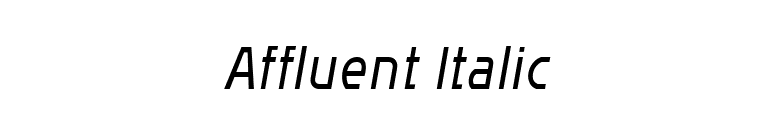 Affluent Italic font preview