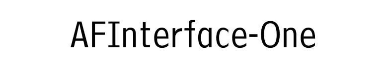 AFInterface-One font preview