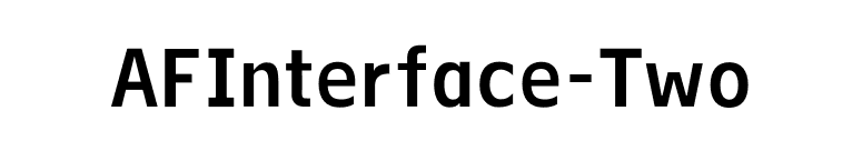 AFInterface-Two font preview