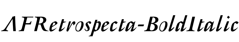 AFRetrospecta-BoldItalic font preview