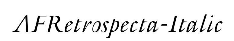 AFRetrospecta-Italic font preview
