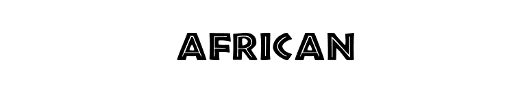 African font preview