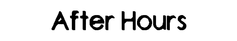 After Hours font preview