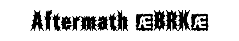 Aftermath (BRK) font preview