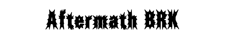 Aftermath BRK font preview