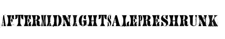 AfterMidnightSalePreshrunk font preview