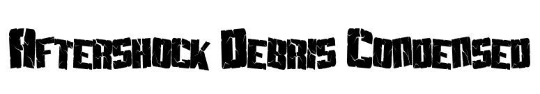 Aftershock Debris Condensed font preview