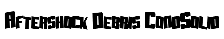 Aftershock Debris CondSolid font preview