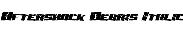 Aftershock Debris Italic font preview