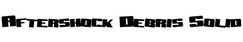 Aftershock Debris Solid font preview