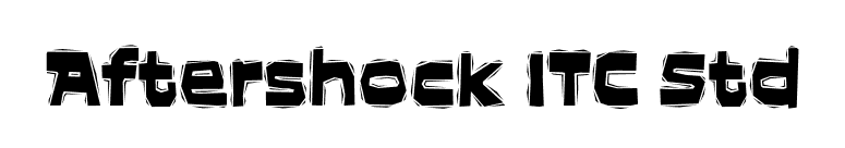 Aftershock ITC Std font preview