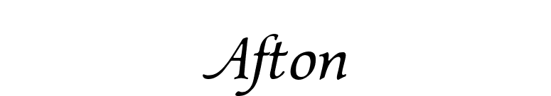 Afton font preview