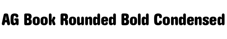 AG Book Rounded Bold Condensed font preview