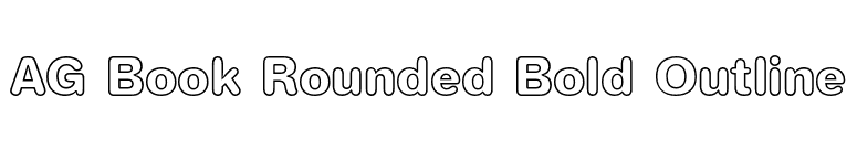 AG Book Rounded Bold Outline font preview