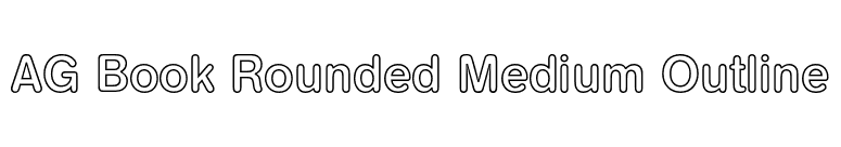 AG Book Rounded Medium Outline font preview