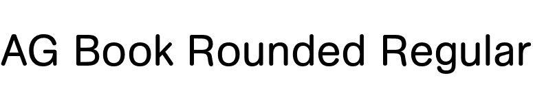 AG Book Rounded Regular font preview