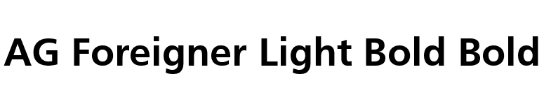AG Foreigner Light Bold Bold font preview