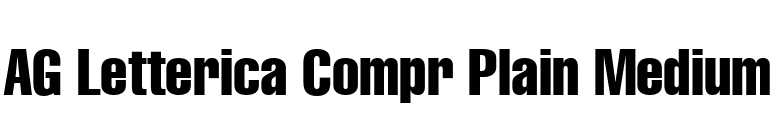 AG Letterica Compr Plain Medium font preview