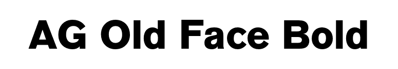 AG Old Face Bold font preview