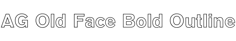 AG Old Face Bold Outline font preview