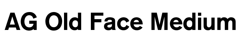 AG Old Face Medium font preview