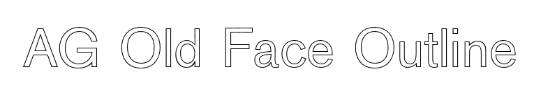 AG Old Face Outline font preview