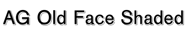 AG Old Face Shaded font preview