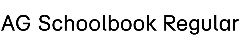 AG Schoolbook Regular font preview