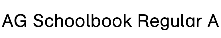 AG Schoolbook Regular A font preview