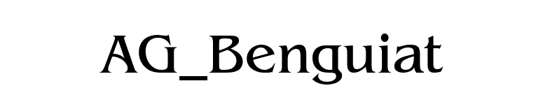 AG_Benguiat font preview