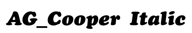 AG_Cooper Italic font preview