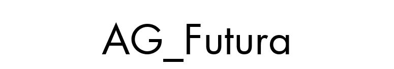 AG_Futura font preview