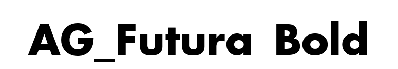 AG_Futura Bold font preview