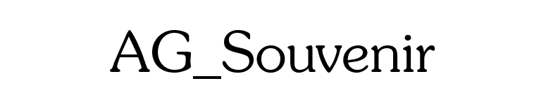 AG_Souvenir font preview