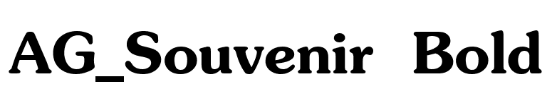 AG_Souvenir Bold font preview