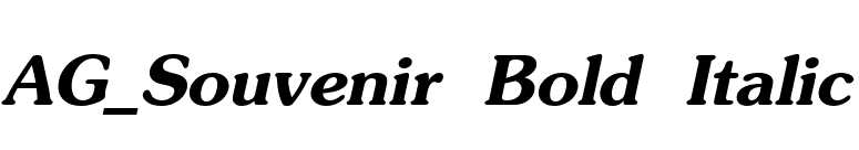 AG_Souvenir Bold Italic font preview