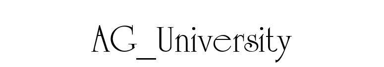 AG_University font preview