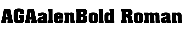 AGAalenBold Roman font preview