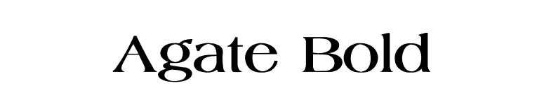 Agate Bold font preview