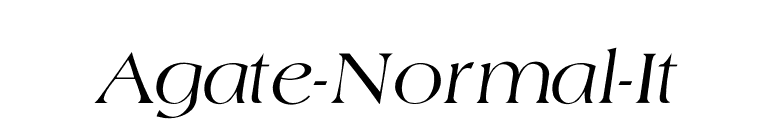 Agate-Normal-It font preview