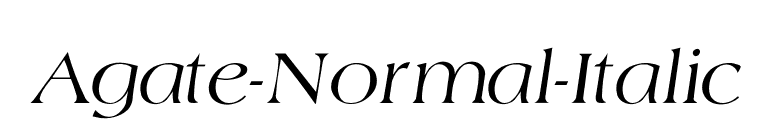 Agate-Normal-Italic font preview