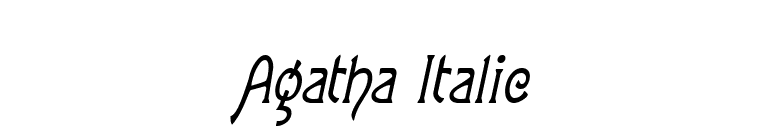 Agatha Italic font preview